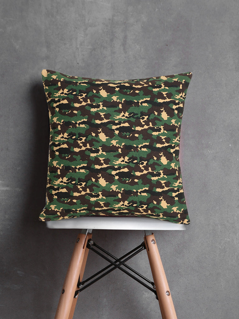 Nomad Multi Cotton Canvas Camouflage Print Cushion Cover (16"x16")